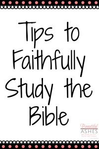 Taking time to study the Bible faithfully requires commitment.