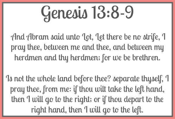 Genesis 13:8-9