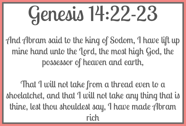 Genesis 14:22-23