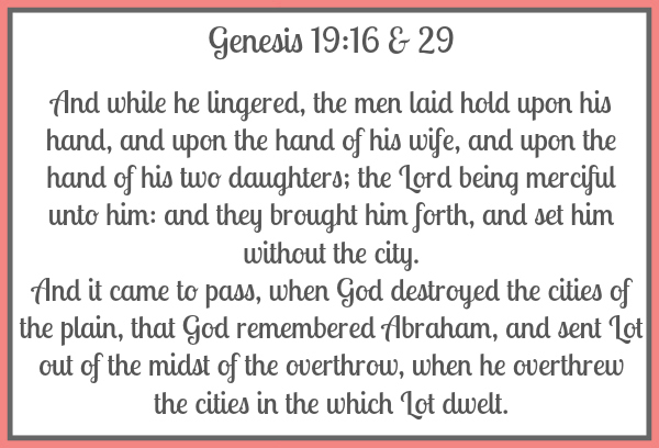 Genesis 19:16 & 29