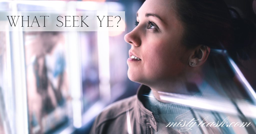 what seek ye, john chapter 1 verse 38